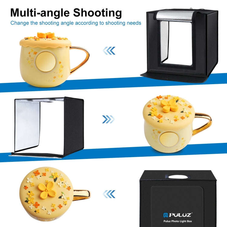 PULUZ 40cm Folding Portable White Light Dimmable Photo Lighting Studio Shooting Tent Box Kit with...