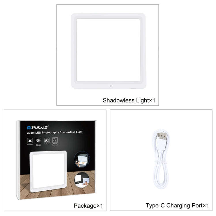 PULUZ LED Shadowless Light Pad for 30cm Photo Studio Box (White)