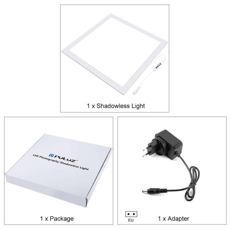 PULUZ 1000LM LED Acrylic No Polar Dimming Shadowless Light Pad with Switch for 40cm Photo Studio ...