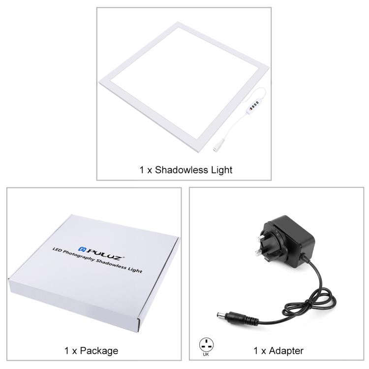 PULUZ 1000LM LED Acrylic No Polar Dimming Shadowless Light Pad with Switch for 40cm Photo Studio ...