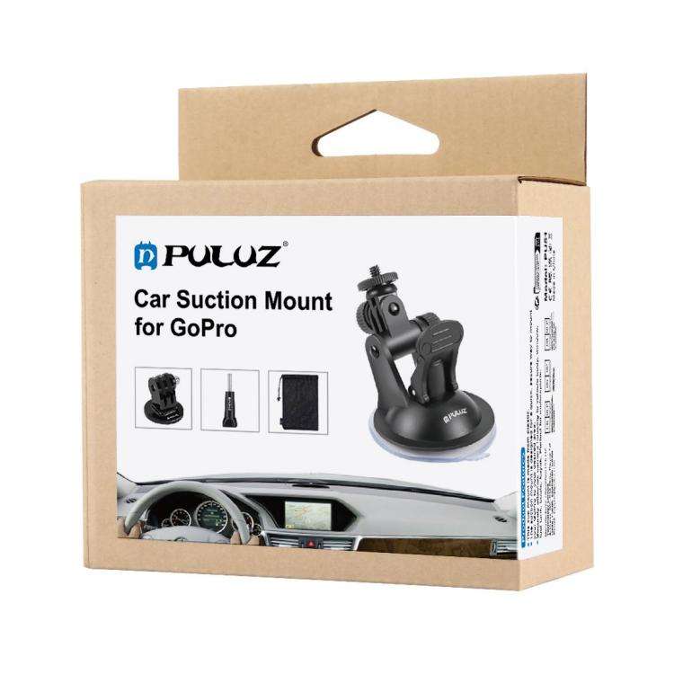 PULUZ Car Suction Cup Mount with Screw & Tripod Mount Adapter & Storage Bag for GoPro, Insta360, ...