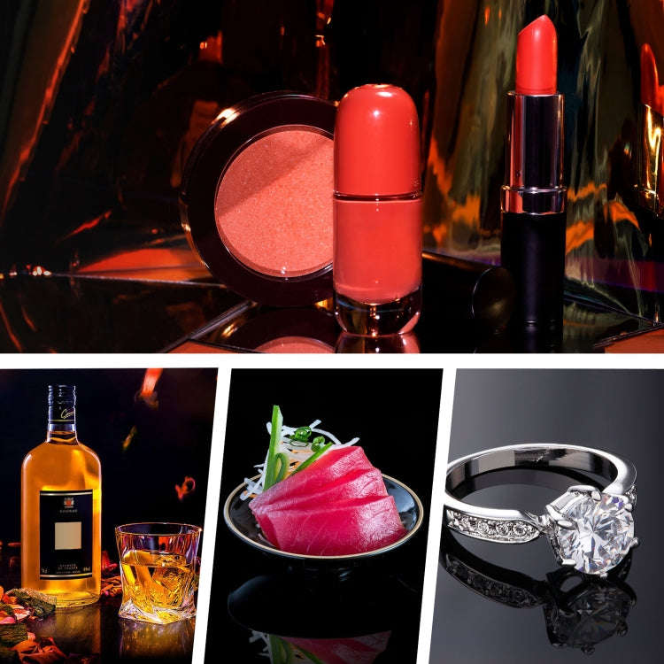 PULUZ 20cm Photography Acrylic Reflective Display Table Background Board(Black)