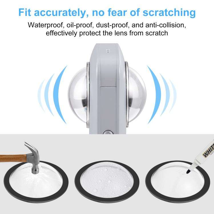 PULUZ Lens Guard PC Protective Cover Kits for Ricoh Theta SC2 / S / V(Transparent)