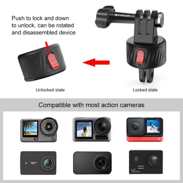PULUZ Action Camera Magnetic Base Adapter (Black)