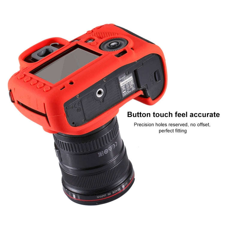 PULUZ Soft Silicone Protective Case for Canon EOS 5D Mark III / 5D3(Red)