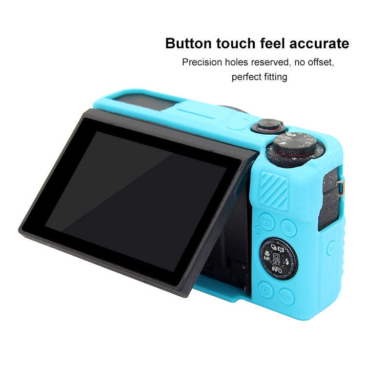 PULUZ Soft Silicone Protective Case for Canon EOS G7 X Mark II(Blue)