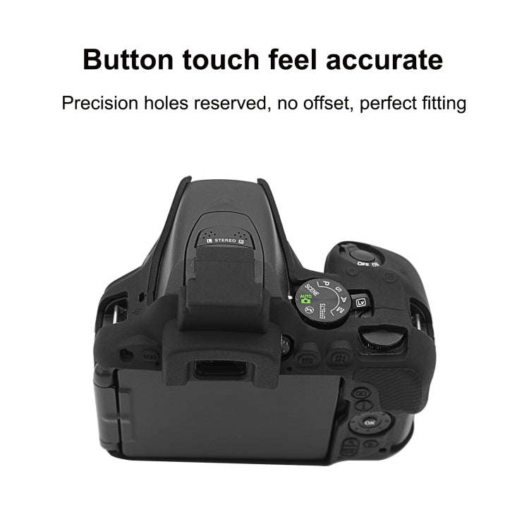 PULUZ Soft Silicone Protective Case for Nikon D5500 / D5600(Black)