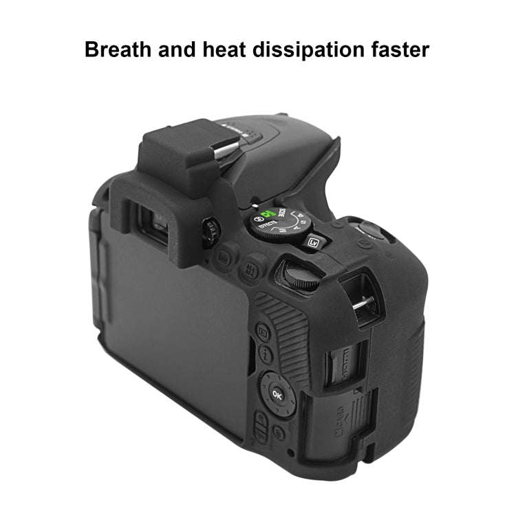 PULUZ Soft Silicone Protective Case for Nikon D5500 / D5600(Black)