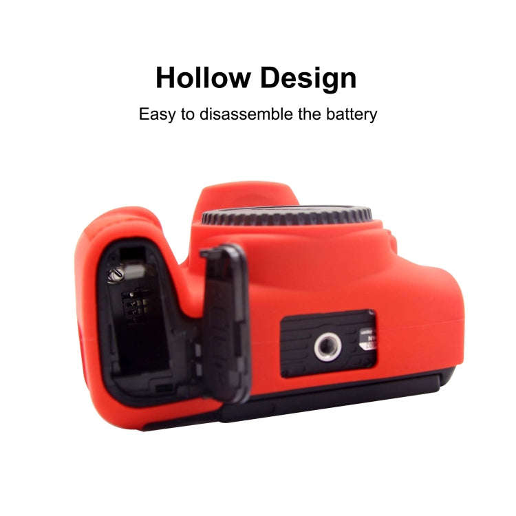 PULUZ Soft Silicone Protective Case for Canon EOS 850D(Red)