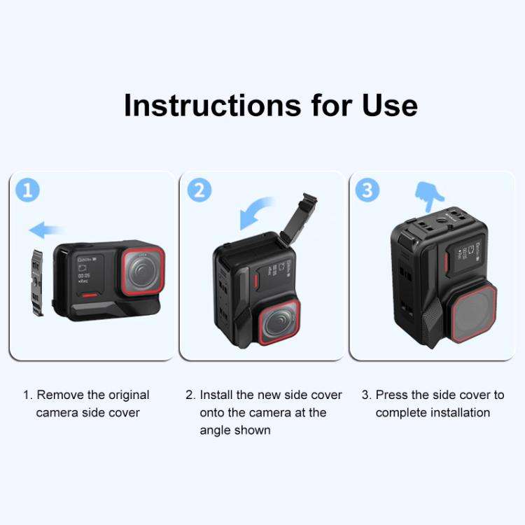 PULUZ ACE / AC Aluminum Alloy Vertical Shooting Magnetic Quick-release Battery Side Interface Cov...