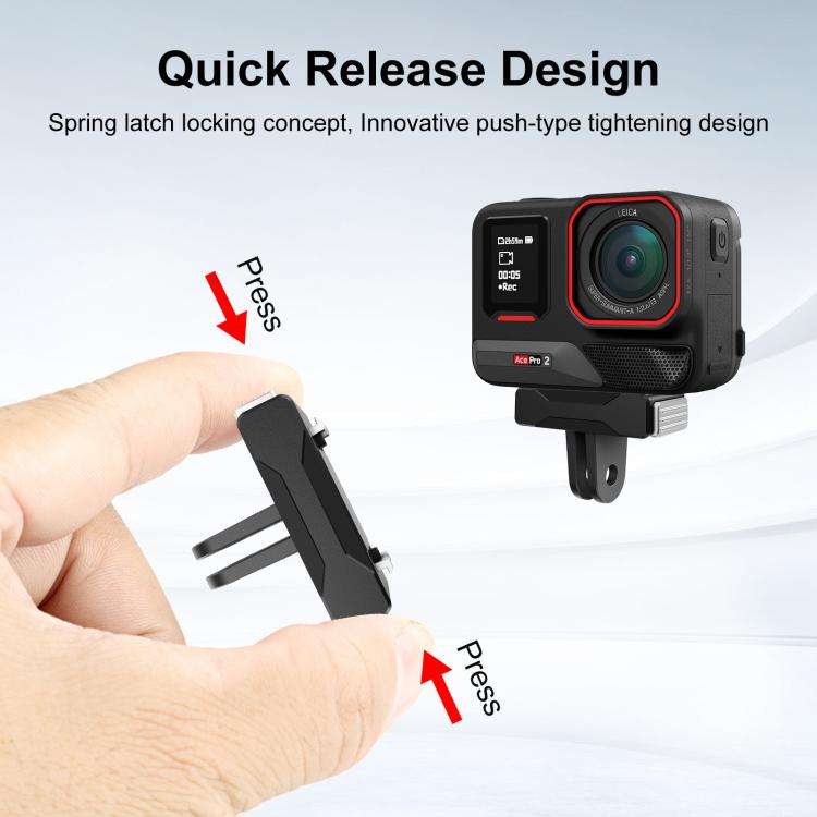 For Insta360 X6 / X5 / X4 Air / Ace Pro / Ace Pro 2 PULUZ Magnetic Quick Release Base Mount (Black)