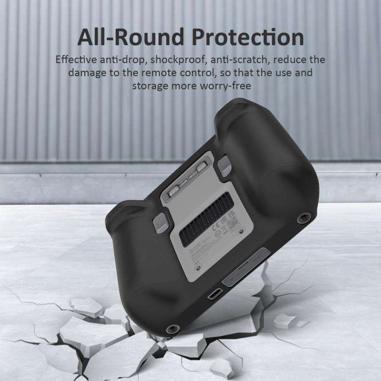 For DJI Mini 3 Pro / DJI RC with Screen PULUZ Silicone Protective Case(Black)