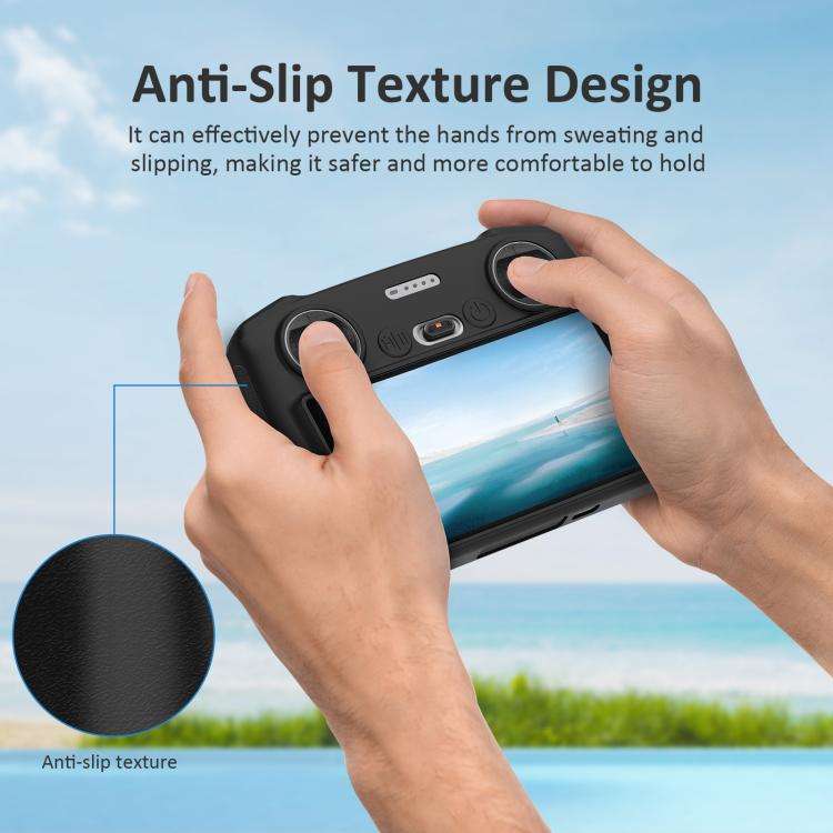For DJI Mini 3 Pro / DJI RC with Screen PULUZ Silicone Protective Case(Black)