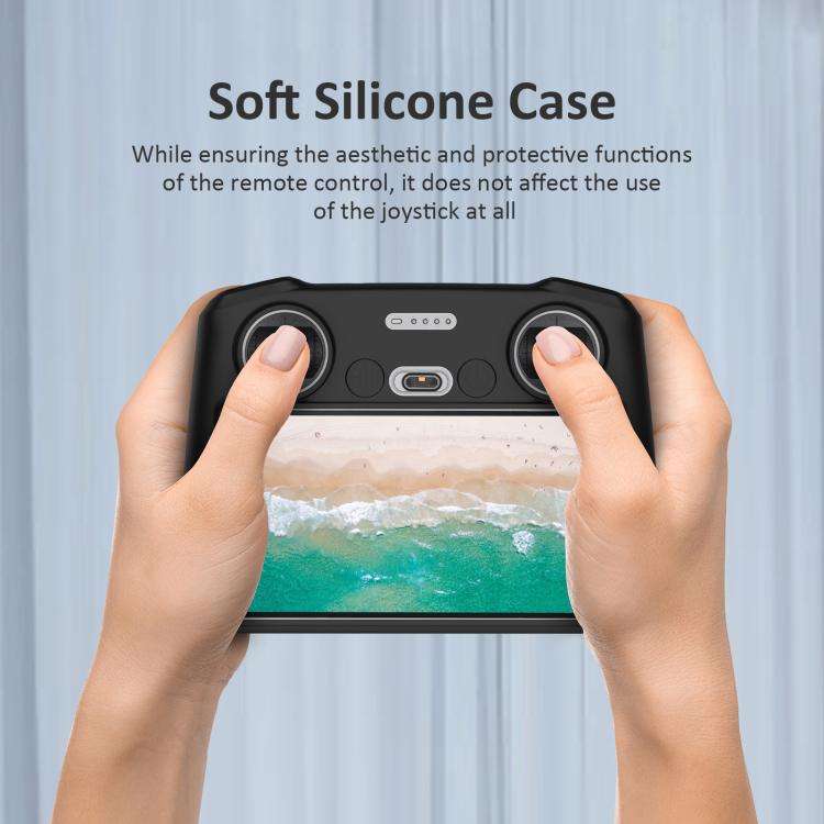 For DJI Mini 3 Pro / DJI RC with Screen PULUZ Silicone Protective Case(Black)
