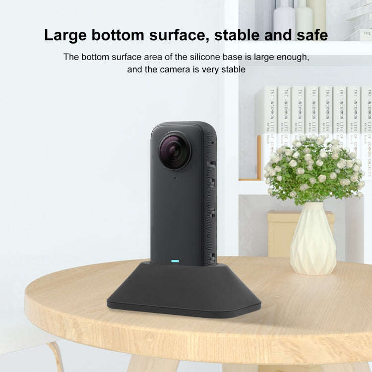 For Insta360 X3 PULUZ Silicone Base Desktop Stand(Black)