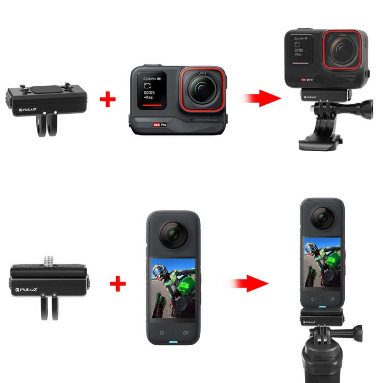 For Insta360 Ace / Ace Pro / X4 / X4 Air PULUZ Magnetic Quick Release Base Mount (Black)