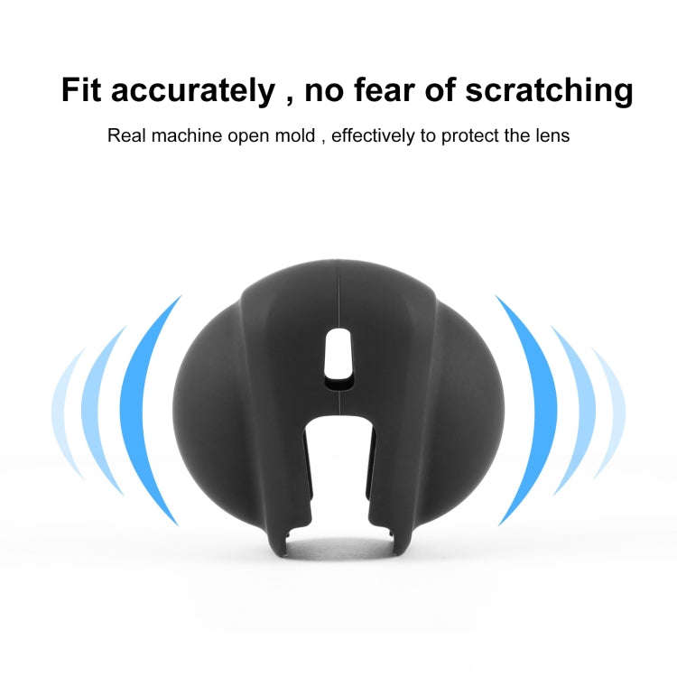 For Insta360 X4 / X4 Air / X5 PULUZ Silicone Protective Lens Cover (Black)