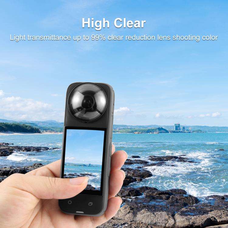 For Insta360 X4 PULUZ Rotation PC Lens Guard  Protective Cover (Transparent)