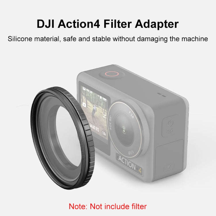 For DJI Action 5 Pro / 4 PULUZ Filter Holder Metal Protective Filter Frame (Black)