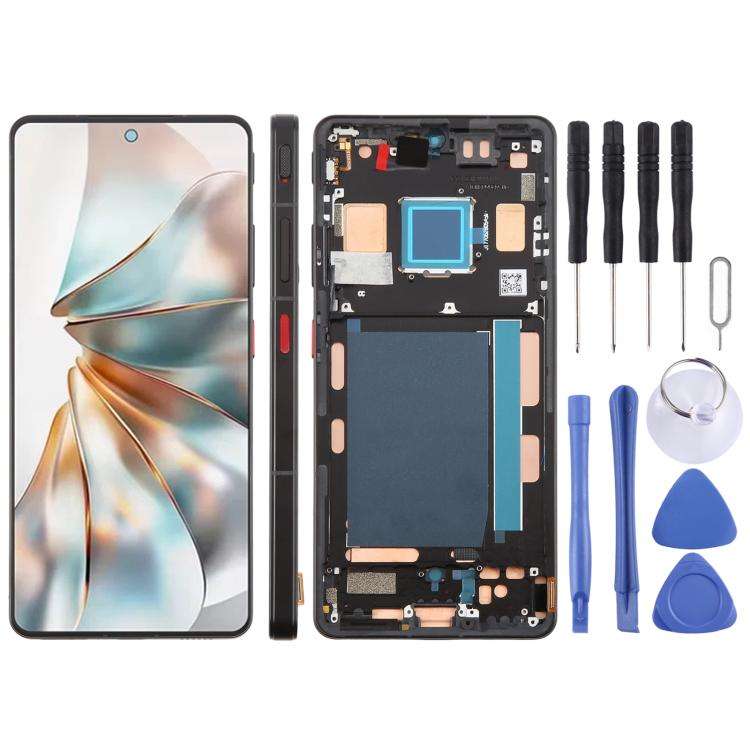For ZTE nubia Z60S Pro NX725J Original LCD Screen Digitizer Full Assembly with Frame (Black)