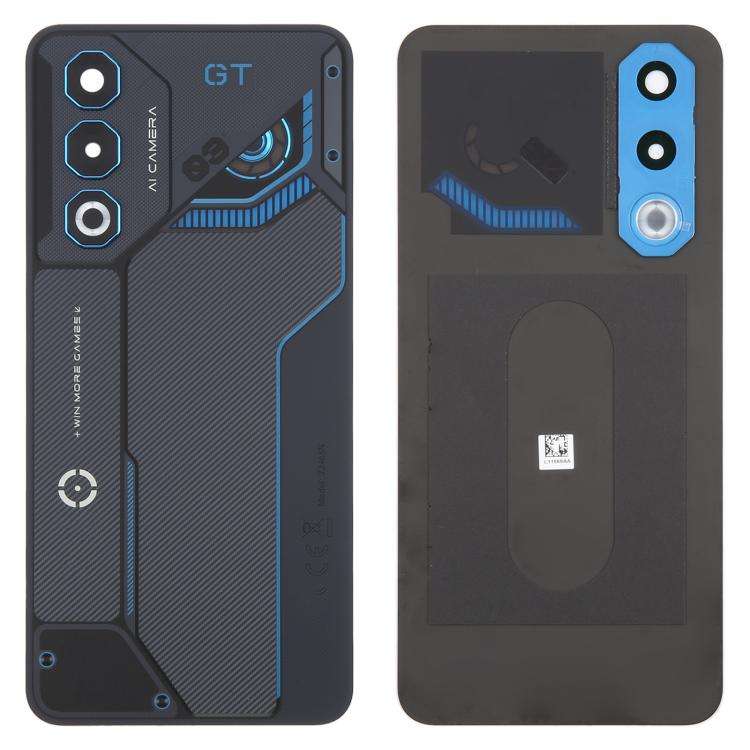 For ZTE nubia Neo 3 GT Glass Battery Back Cover with Camera Lens Frame(Gray)