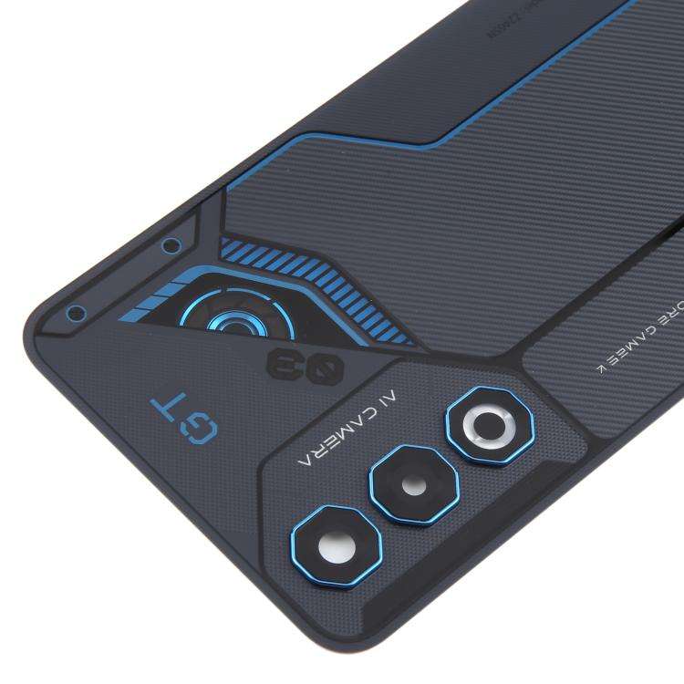 For ZTE nubia Neo 3 GT Glass Battery Back Cover with Camera Lens Frame(Gray)