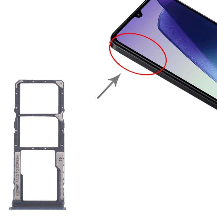 For Xiaomi Redmi 14C 4G 10pcs Original SIM Card Tray + SIM Card Tray + Micro SD Card Tray (Blue)