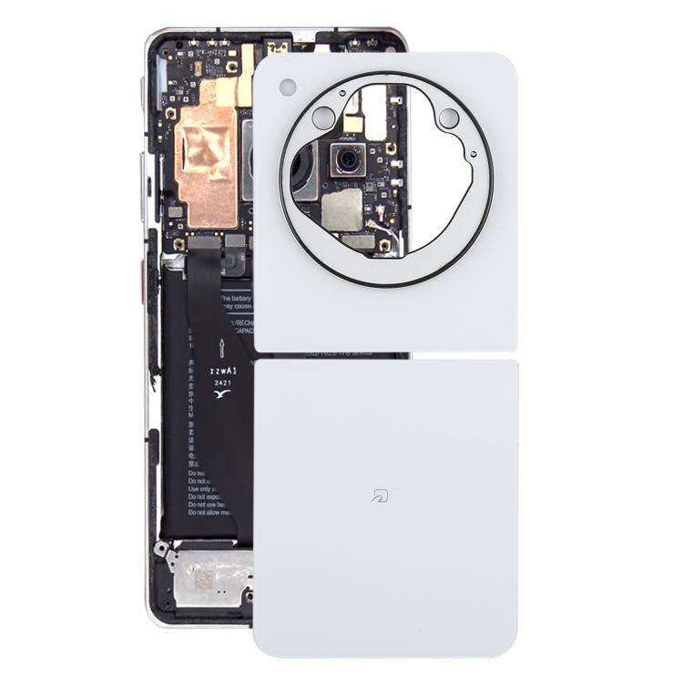For ZTE Libero Flip 5G A304ZT Glass Back Cover(White)