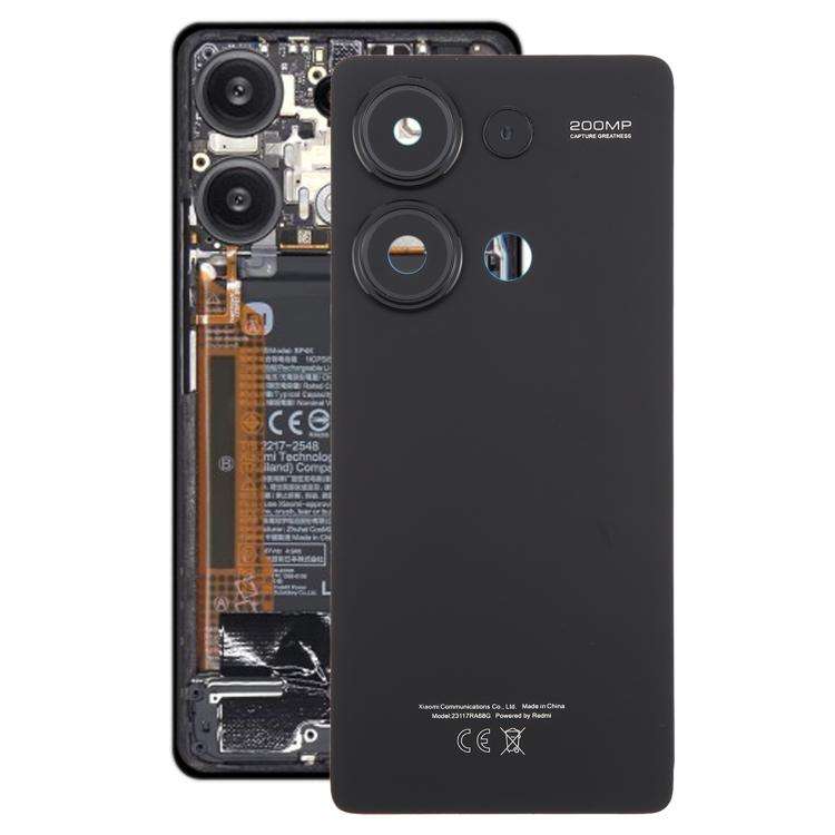 For Xiaomi Redmi Note 13 Pro 4G OEM Battery Back Cover with Camera Lens Frame(Black)