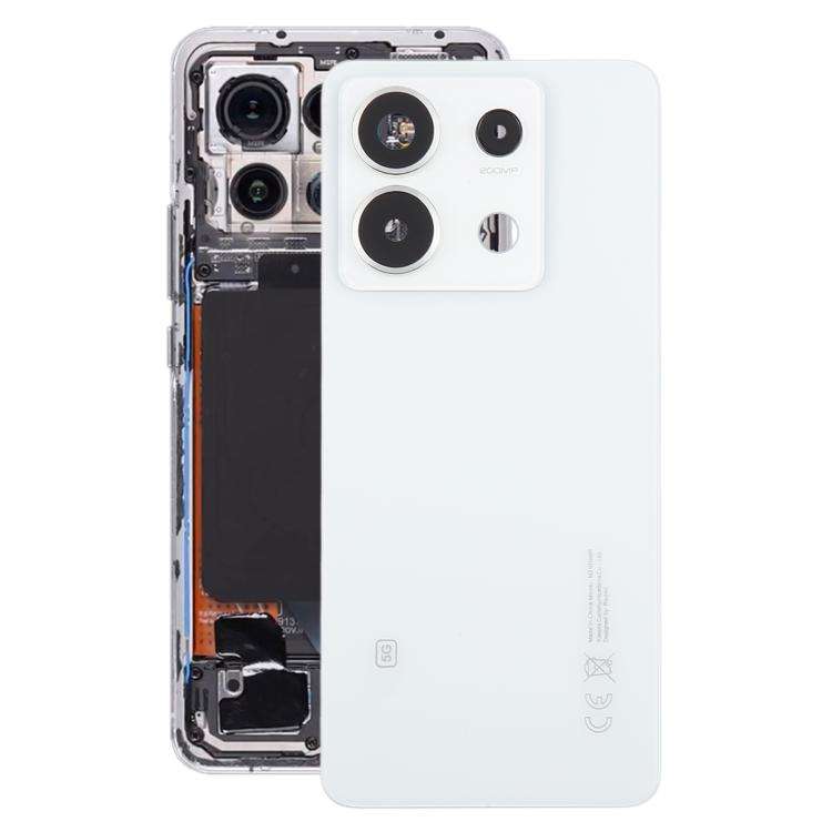 For Xiaomi Redmi Note 13 Pro 5G OEM Battery Back Cover with Camera Lens Frame(White)