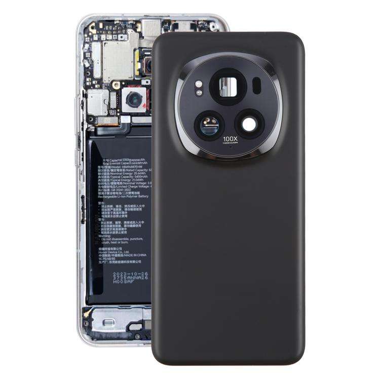 For Honor Magic6 Pro Battery Back Cover with Camera Lens Frame(Black)
