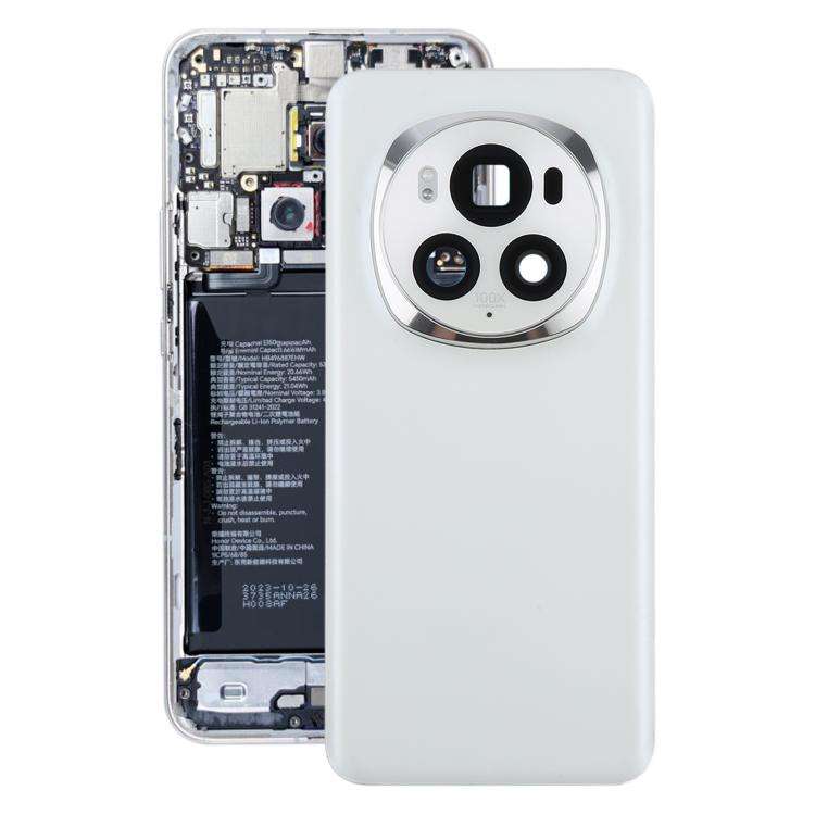 For Honor Magic6 Pro Battery Back Cover with Camera Lens Frame(White)