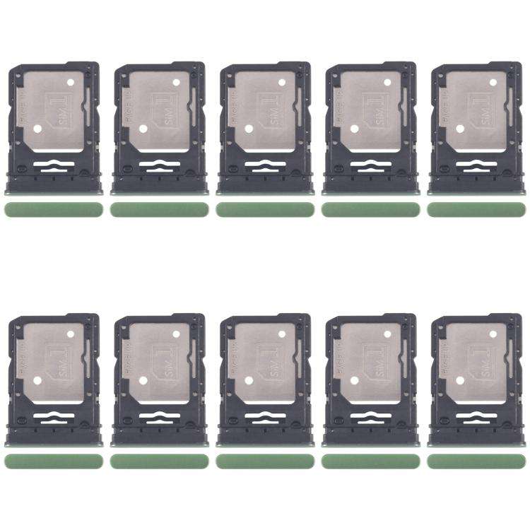 For Motorola Edge 60 10pcs Original SIM Card Tray + SIM Card Tray / Micro SD Card Tray (Green)