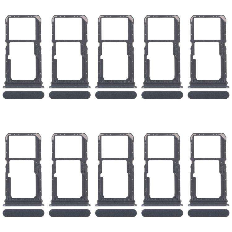 For OPPO F25 Pro 10pcs Original SIM Card Tray + SIM Card Tray / Micro SD Card Tray (Black)
