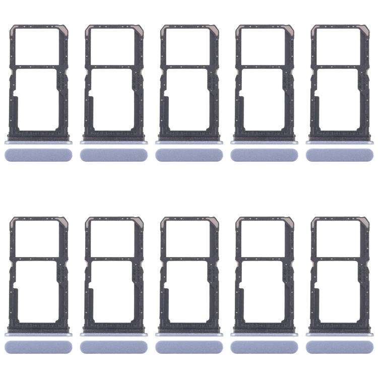 For OPPO F25 Pro 10pcs Original SIM Card Tray + SIM Card Tray / Micro SD Card Tray (Blue)