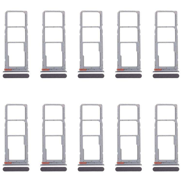 For Realme C75 4G RMX3941 10pcs Original SIM Card Tray + SIM Card Tray + Micro SD Card Tray (Black)