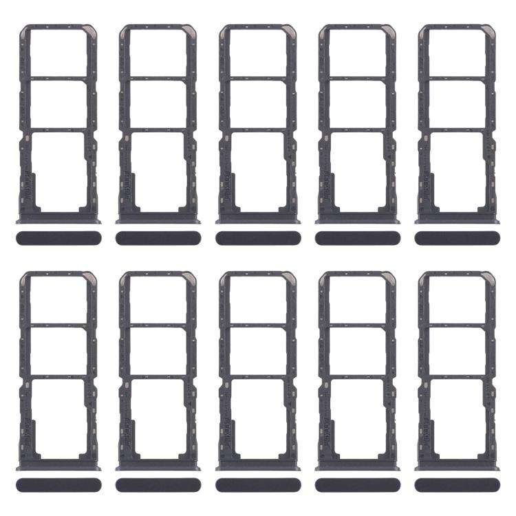 For Realme C67 5G 10pcs Original SIM Card Tray + SIM Card Tray + Micro SD Card Tray (Purple)