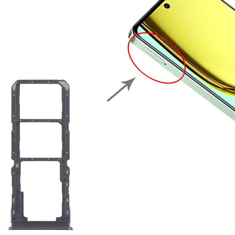 For Realme C67 5G 10pcs Original SIM Card Tray + SIM Card Tray + Micro SD Card Tray (Purple)