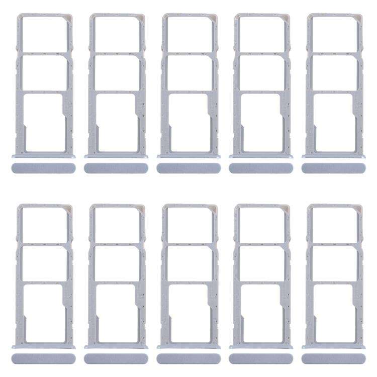 For Realme Narzo N63 4G 10pcs Original SIM Card Tray + SIM Card Tray + Micro SD Card Tray (Blue)