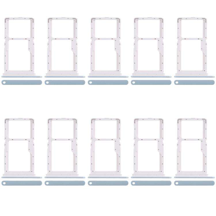 For Xiaomi Poco X6 Neo 5G 10pcs SIM Card Tray + SIM Card Tray / Micro SD Card Tray (Blue)