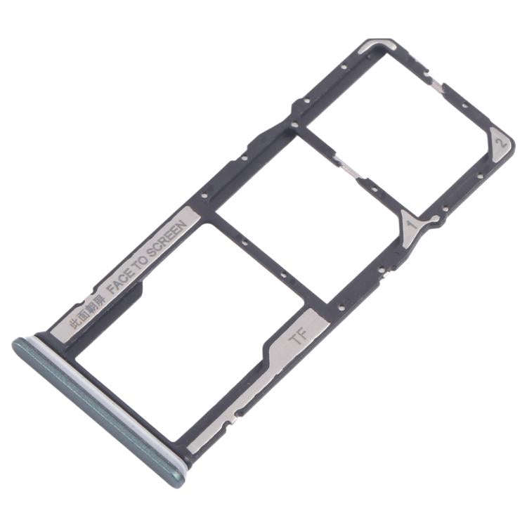 For Xiaomi Poco M6 Pro 4G 10pcs SIM Card Tray + SIM Card Tray + Micro SD Card Tray (Green)