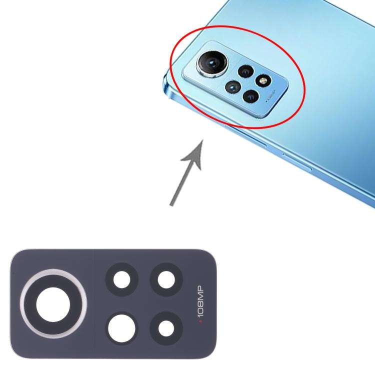 For Xiaomi Redmi Note 12 Pro 4G 10pcs Back Camera Lens (Black)