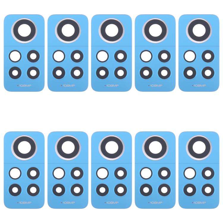For Xiaomi Redmi Note 12 Pro 4G 10pcs Back Camera Lens (Blue)