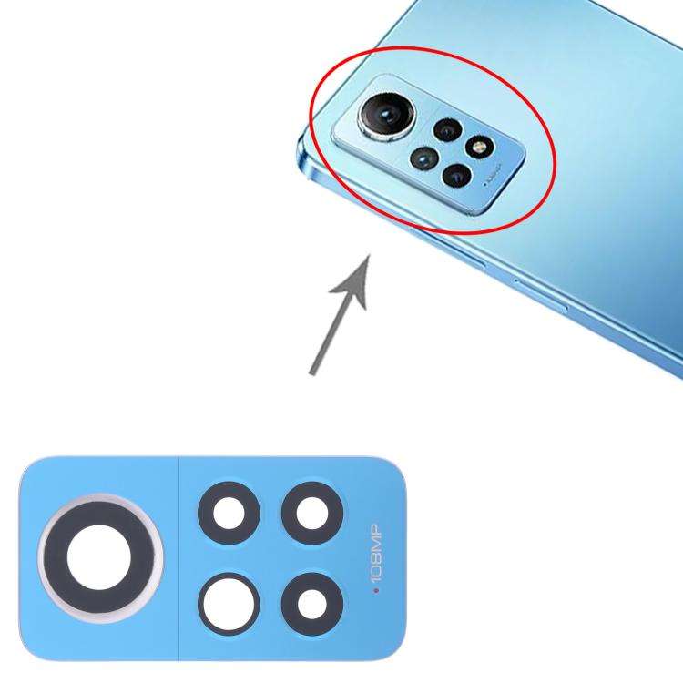 For Xiaomi Redmi Note 12 Pro 4G 10pcs Back Camera Lens (Blue)