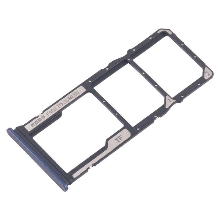 For Xiaomi Redmi 14C 5G 10pcs SIM Card Tray + SIM Card Tray + Micro SD Card Tray (Blue)