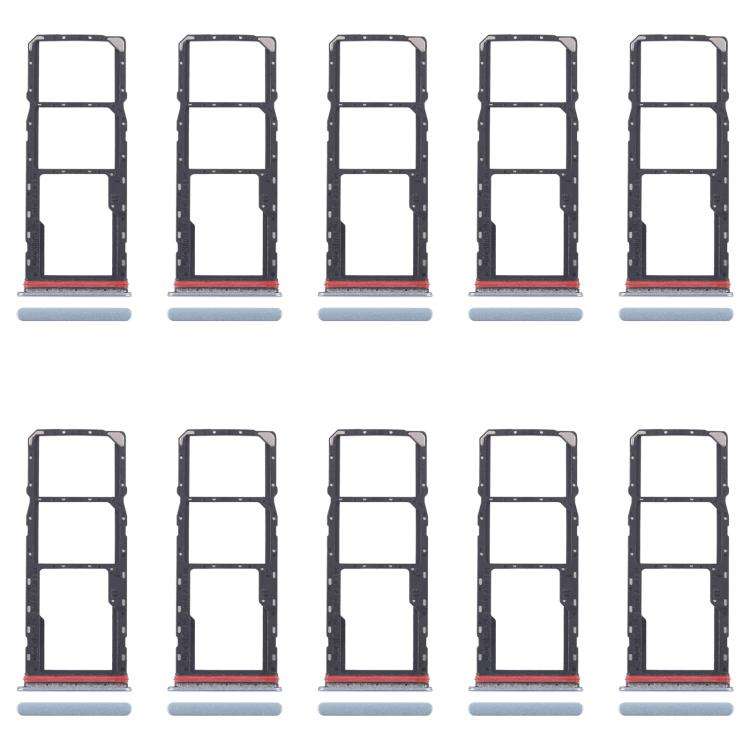 For Xiaomi Redmi A5 4G 10pcs SIM Card Tray + SIM Card Tray + Micro SD Card Tray (Blue)