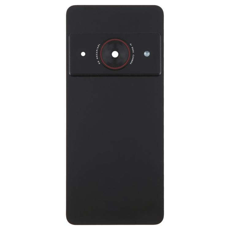 For ZTE A75 Pro / Telstra T-Elite 5G Glass Battery Back Cover with Camera Lens Frame(Black)