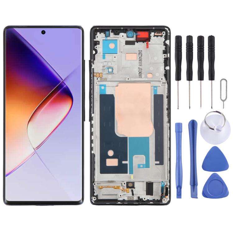 For Infinix Note 40 Pro 4G X6850 AMOLED Original LCD Screen Digitizer Full Assembly with Frame (B...