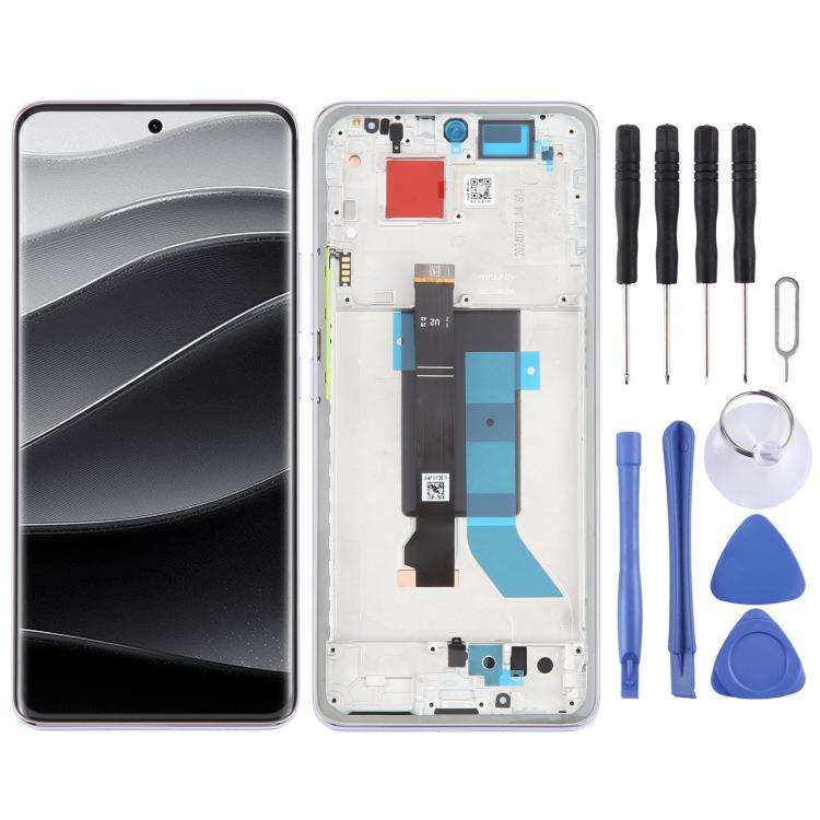 For Xiaomi Redmi Note 14 Pro 5G India Original LCD Screen Digitizer Full Assembly with Frame (Pur...