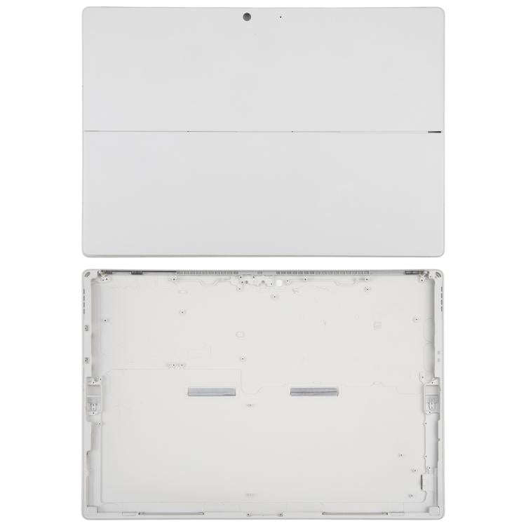 For Microsoft Surface Pro 7 1866 D-side Back Cover with Frame(Silver)